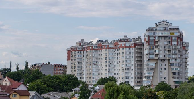 Chisinau, Moldova - July 14 2019. Apartment building in the city