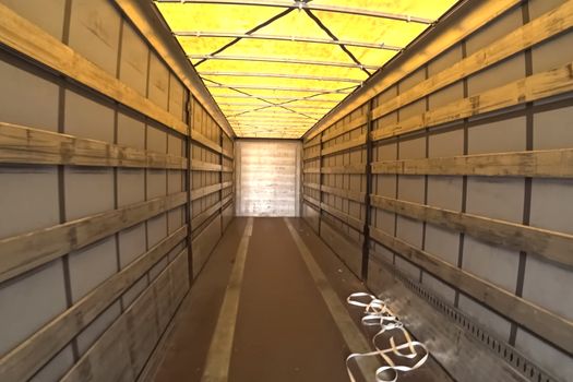 Empty truck, view from the inside. Empty truck, view from the inside.