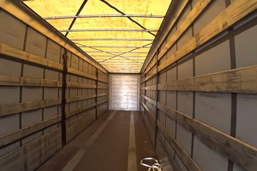 Empty truck, view from the inside. Empty truck, view from the inside.