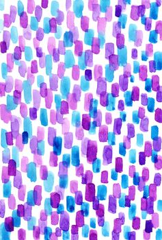 Colorful abstract pattern with short thick lines in pink, purple and blue shade on white background. Texture for print, wallpaper, home decor, spring summer fashion fabric, textile, invitation background, paper.