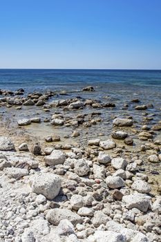 seascape from sea shore in summer season for background