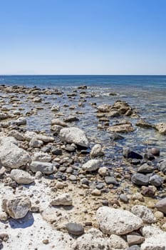 seascape from sea shore in summer season for background