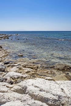 seascape from sea shore in summer season for background