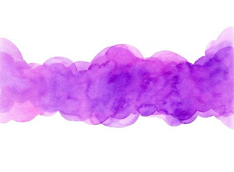 abstract purple background in cloud concept. watercolor hand painting illustration.  Design element for wallpaper, packaging, banner, poster, flyer.