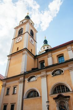 Ljubljana Cathedral otherwise known as St. Nicholas's Church in central Ljubljana, Slovenia