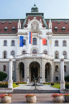 University of Ljubljana building on Congress Square in central Ljubljana, Slovenia