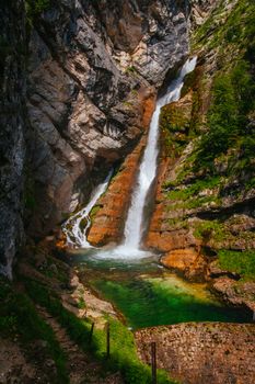 Stunning Lake Bohinj in Bohinj Valley of the Julian Alps, in the northwestern Upper Carniola region, and part of Triglav National Park, Slovenia