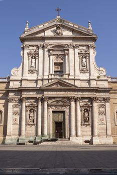 Rome, Italy - June 28, 2010: General view of the baroque church, Saint Susanna at the Baths of Diocletian, Rome.