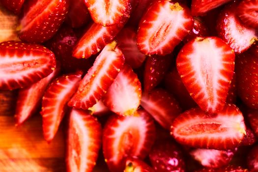 Close-up of fresh strawberries. High quality photo