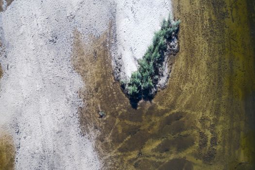 A river that is drying up due to the severe drought in New South Wales, Australia