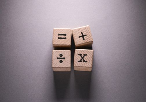 Nambers Word Written on Wooden Cubes