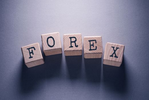 Forex Word Written on Wooden Cubes