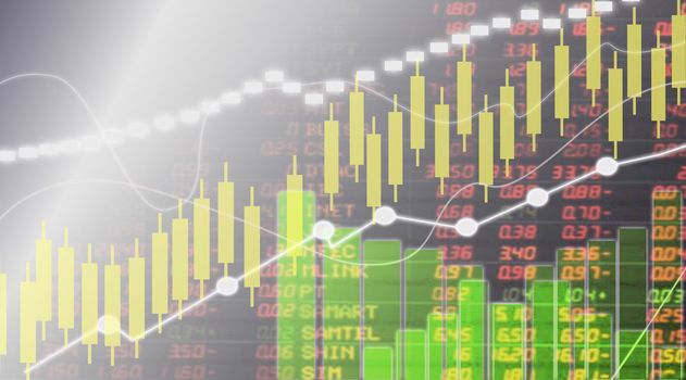 Abstract business graph of growing figures statistics stock Of companies