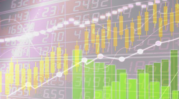 Abstract business graph of growing figures statistics stock Of companies