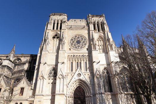 Bordeaux, France - 22 February 2020: Bordeaux Cathedral Saint-Andre