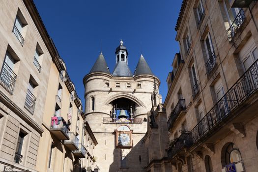 Bordeaux, France - 22 February 2020: The Big Bell of Bordeaux (Grosse Cloche)