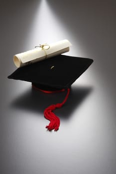 education concept of mini mortar board