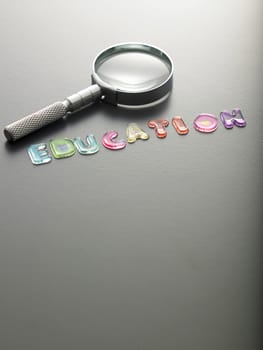 alphabet www education of magnifying glass