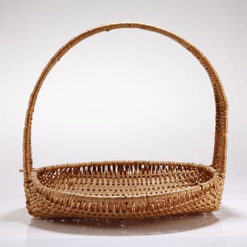 handmade basket on the white background