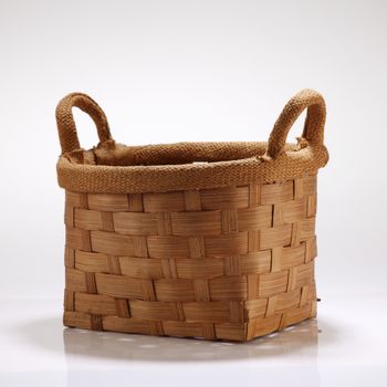 handmade basket on the white background
