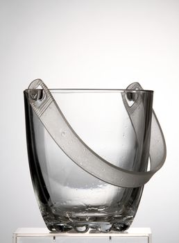 empty ice bucket on the white background