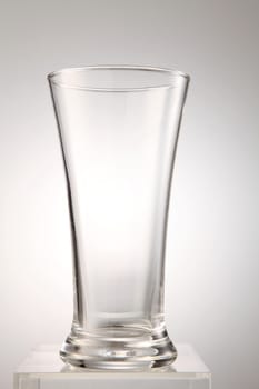 empty glass on the white background