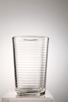 empty glass on the white background