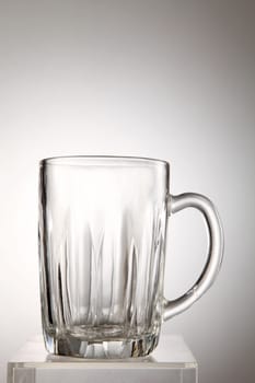 empty glass on the white background