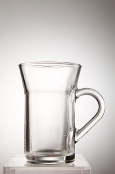 empty glass on the white background