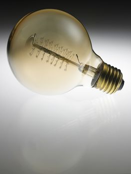 retro light bulb design on the white background