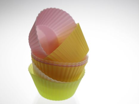 stack of the colorful cup cake wrapper