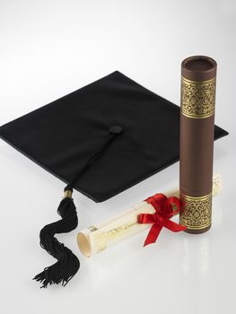 education icon,certificate,holder and mortar board