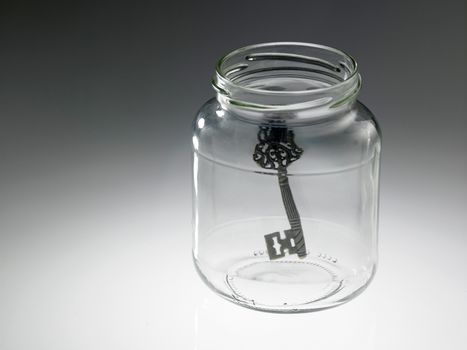 key in the empty jar