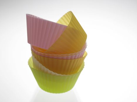 stack of the colorful cup cake wrapper