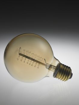 retro light bulb design on the white background