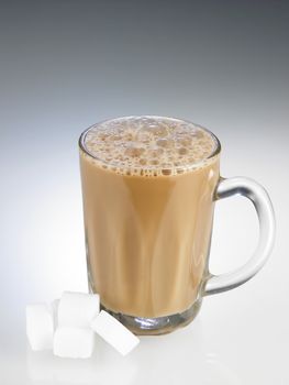 Tea with milk or Teh Tarik in Malaysia