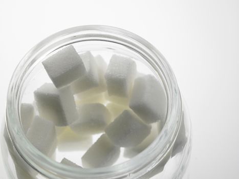 cube sugar in the  jar