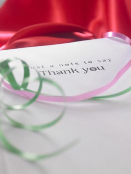 Thank you card with the ribbon