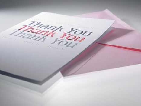 Thank you card with the ribbon