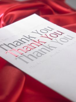 Thank you card with the ribbon