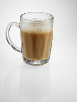 Tea with milk or Teh Tarik in Malaysia