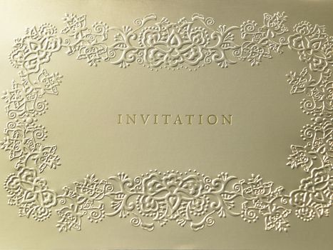 Close up of the invitation card
