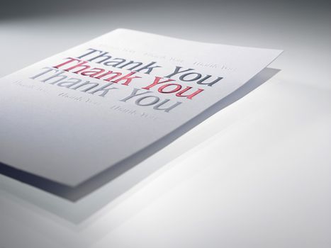 Thank you card with the ribbon