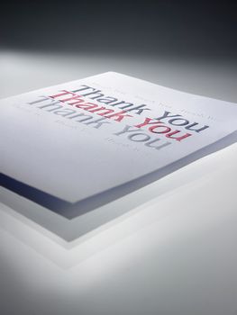 Thank you card with the ribbon