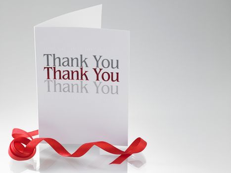 Thank you card with the ribbon