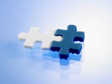 Business Teamwork Concept by Jigsaw Puzzle Pieces

