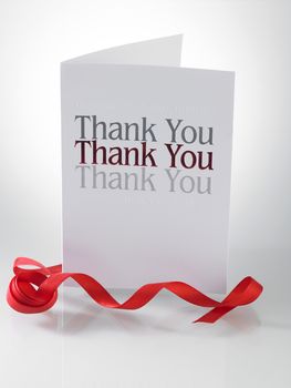 Thank you card with the ribbon