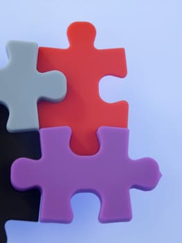 Business Teamwork Concept by Jigsaw Puzzle Pieces

