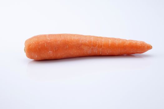 fresh carrot on the white background