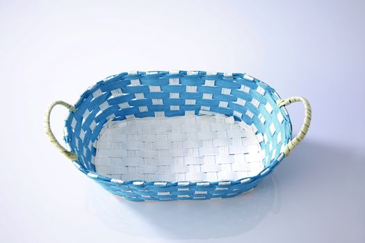 woven basket from recycle material